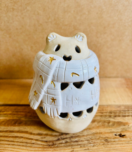 Ours polaire - photophore blanc et or 9