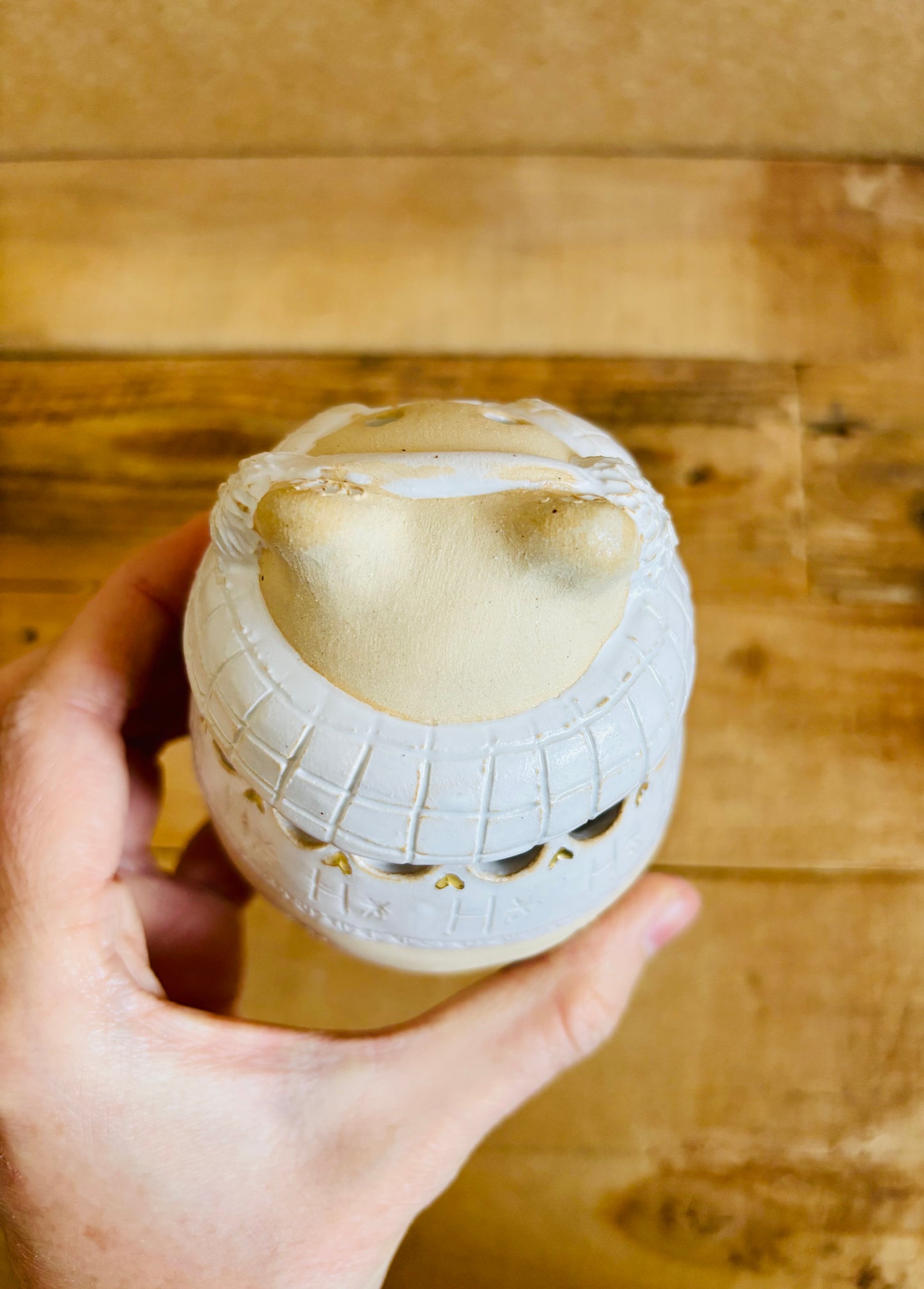 Ours polaire - photophore blanc et or 24