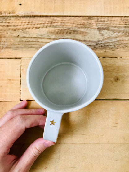 Tasse chapeau de sorcière - blanc et or - 2 imparfaite