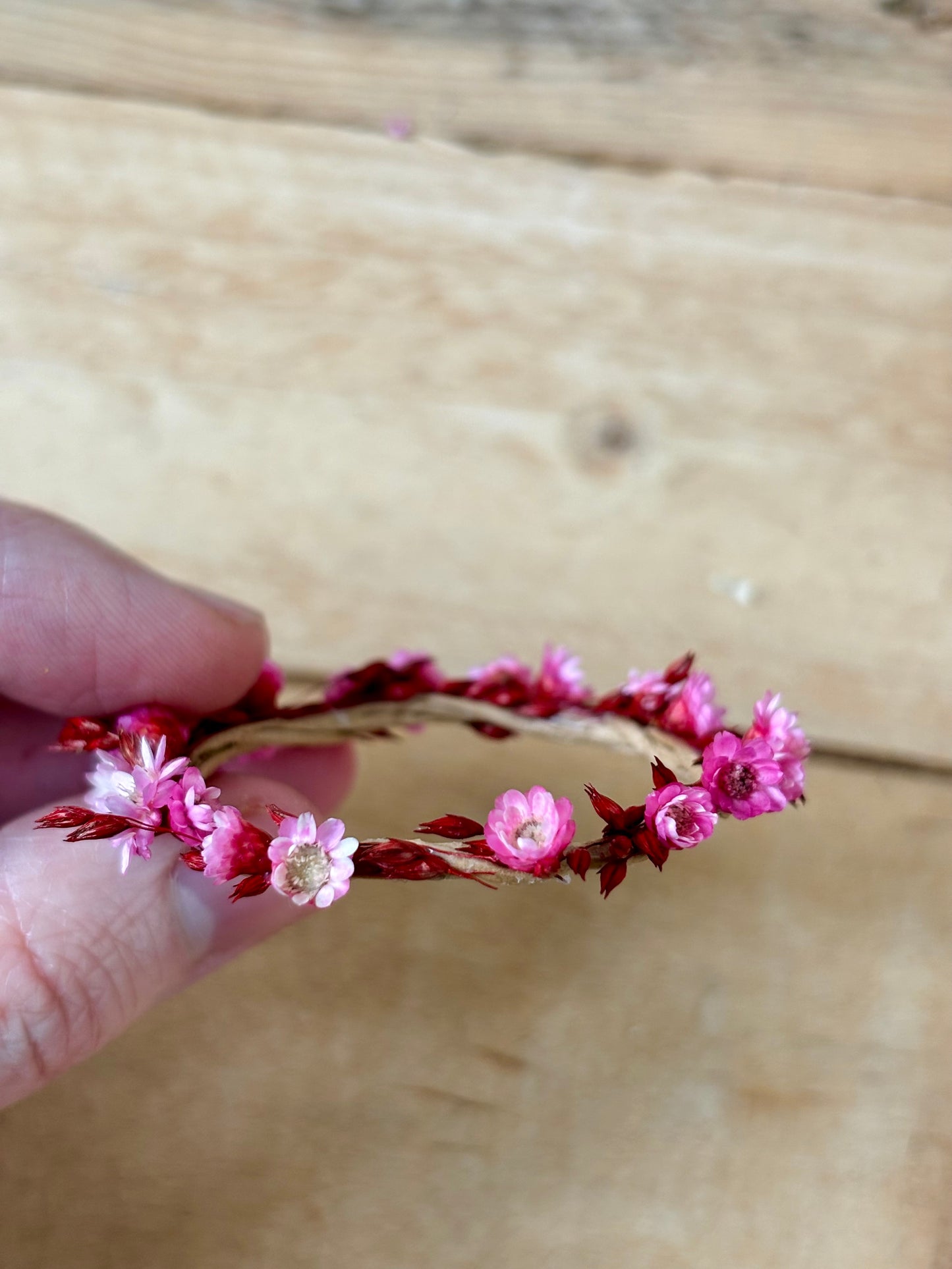 Petite couronne de fleurs séchées - 8