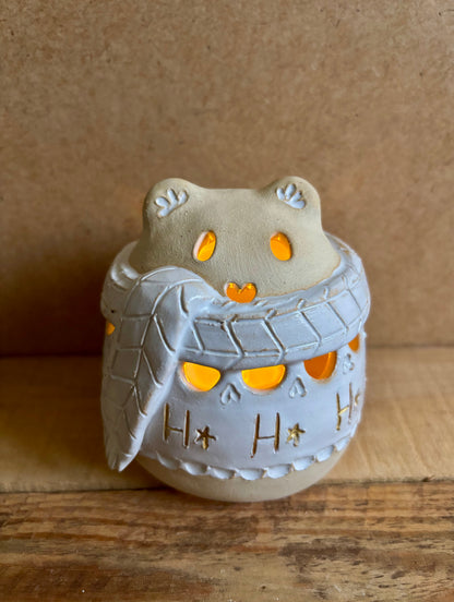 Ours polaire - photophore blanc et or 5