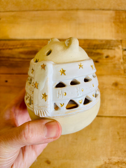 Ours polaire - photophore blanc et or 1