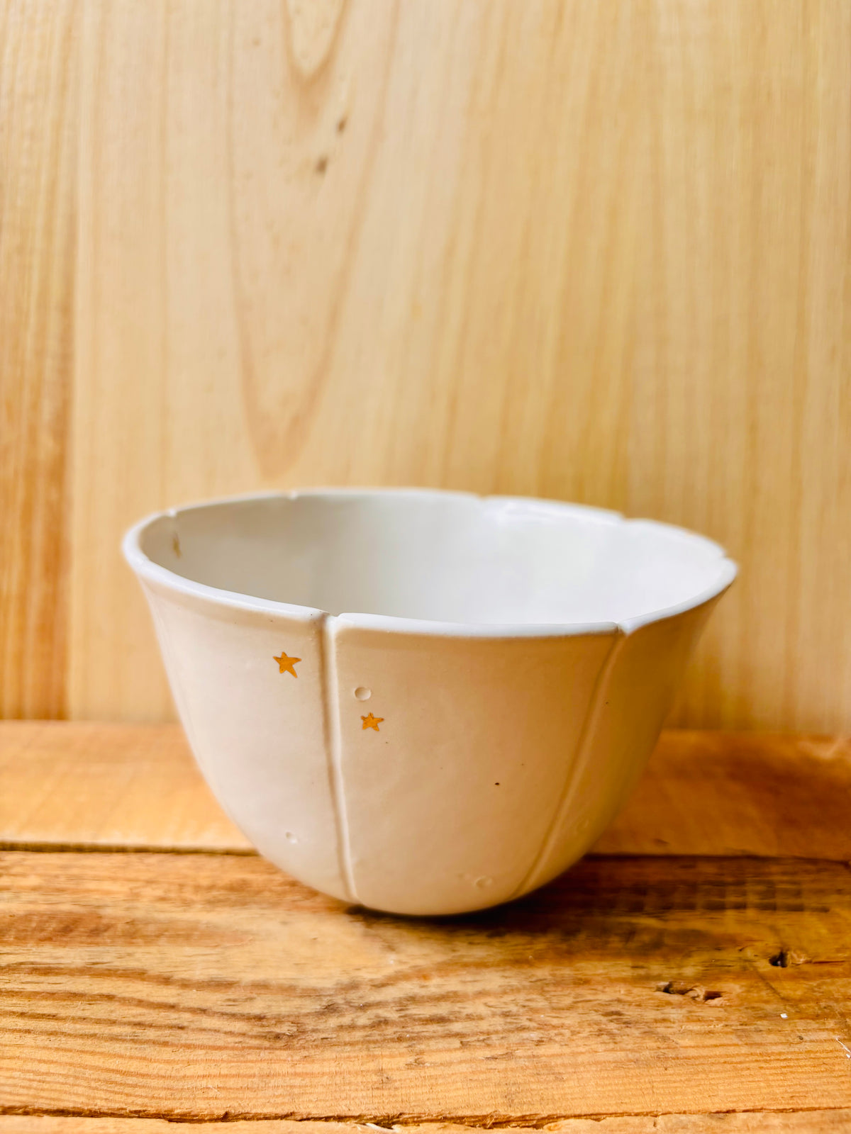 Bol citrouille blanc et or - 2 imparfait