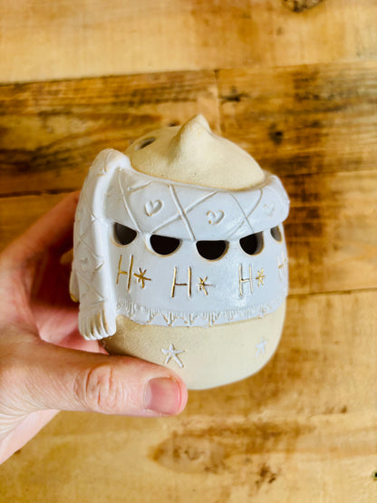 Ours polaire - photophore blanc et or 16