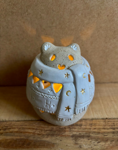 Ours polaire - photophore blanc et or 6