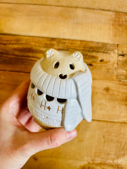 Ours polaire - photophore blanc et or 21