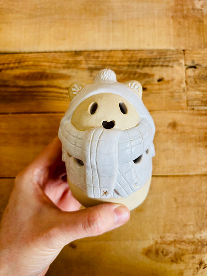 Précommande - Ours polaire - photophore blanc et or 23