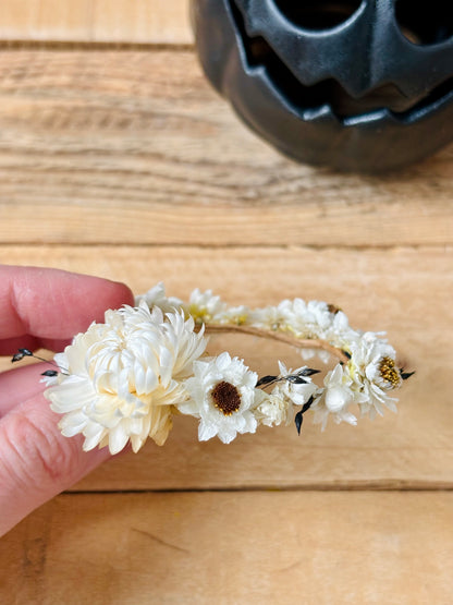 Grande couronne de fleurs séchées - 1