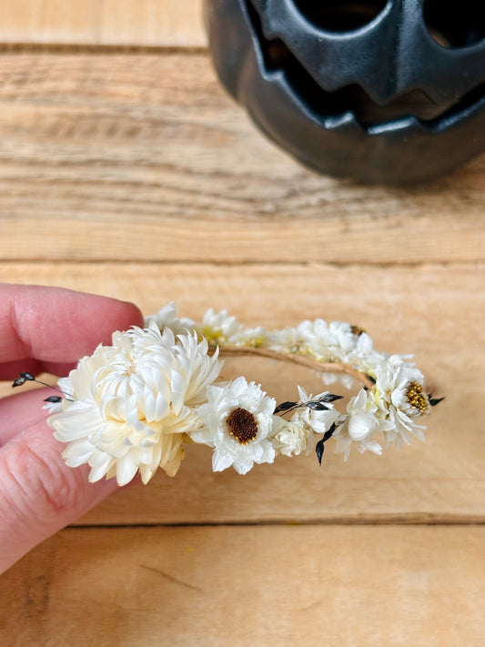 Grande couronne de fleurs séchées - 1