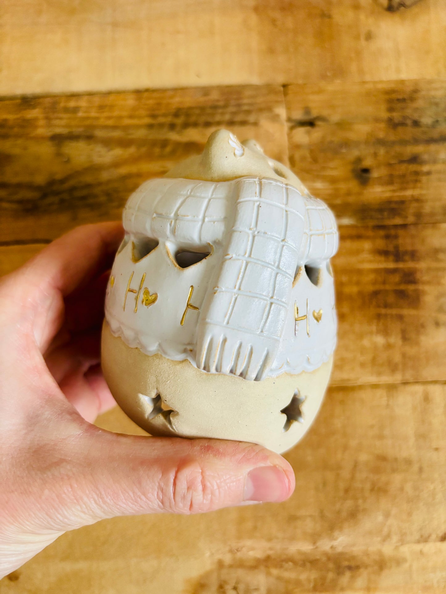 Ours polaire - photophore blanc et or 17