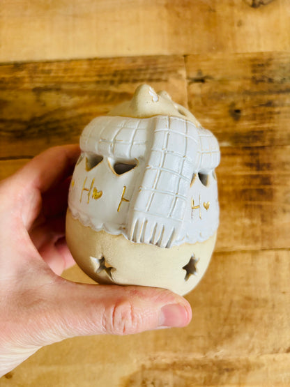 Ours polaire - photophore blanc et or 17