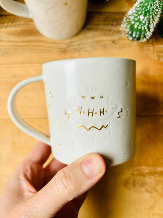 Christmas mug 5 - white and gold - sweater