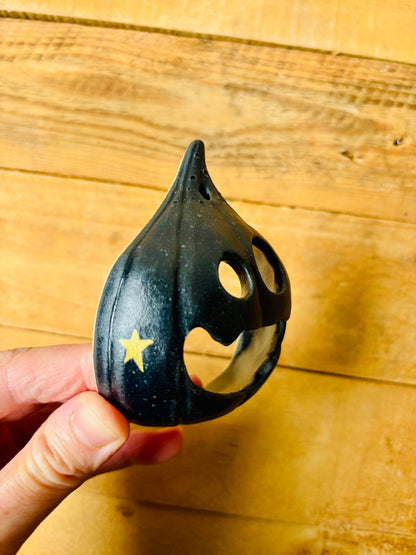 Citrouille murale noire et doré 1