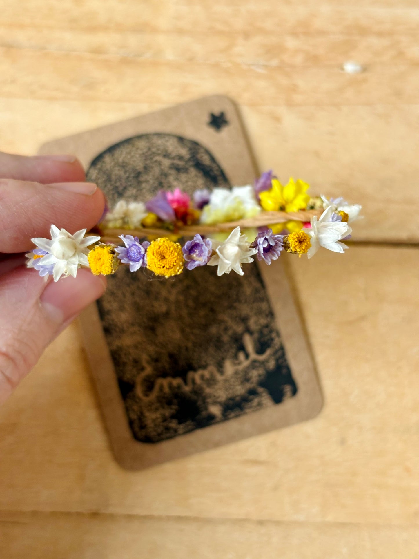 Grande couronne de fleurs séchées - 8