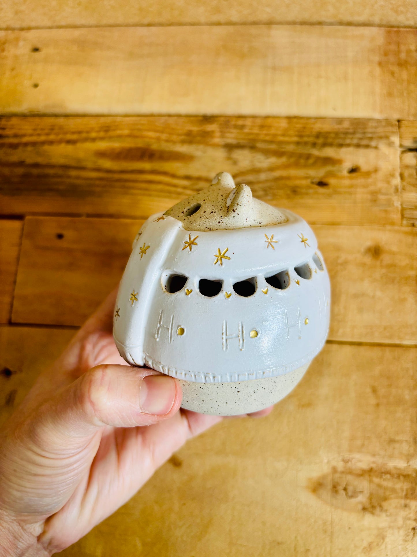 Ours polaire - photophore blanc et or 10