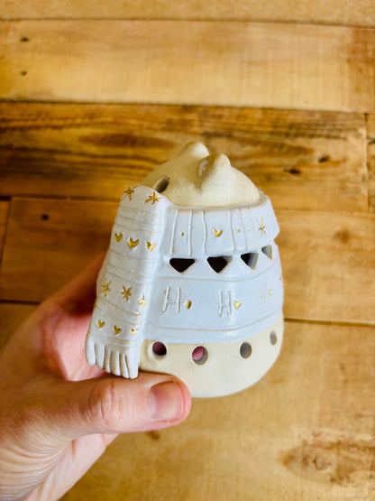 Ours polaire - photophore blanc et or 3