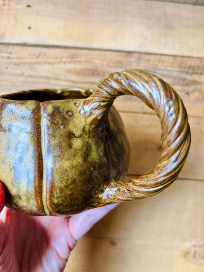 Tasse citrouille marron et vert - 3