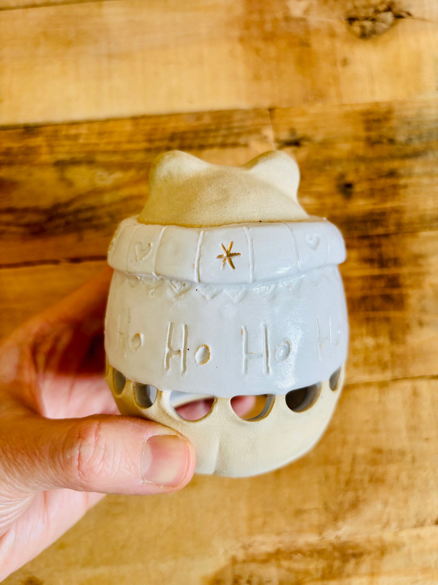 Ours polaire - photophore blanc et or 11