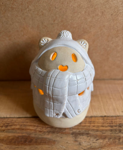 Précommande - Ours polaire - photophore blanc et or 23