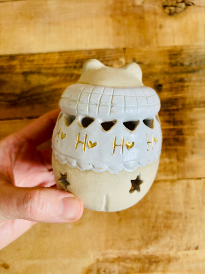 Ours polaire - photophore blanc et or 17