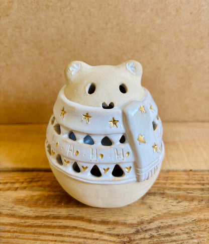 Ours polaire - photophore blanc et or 1