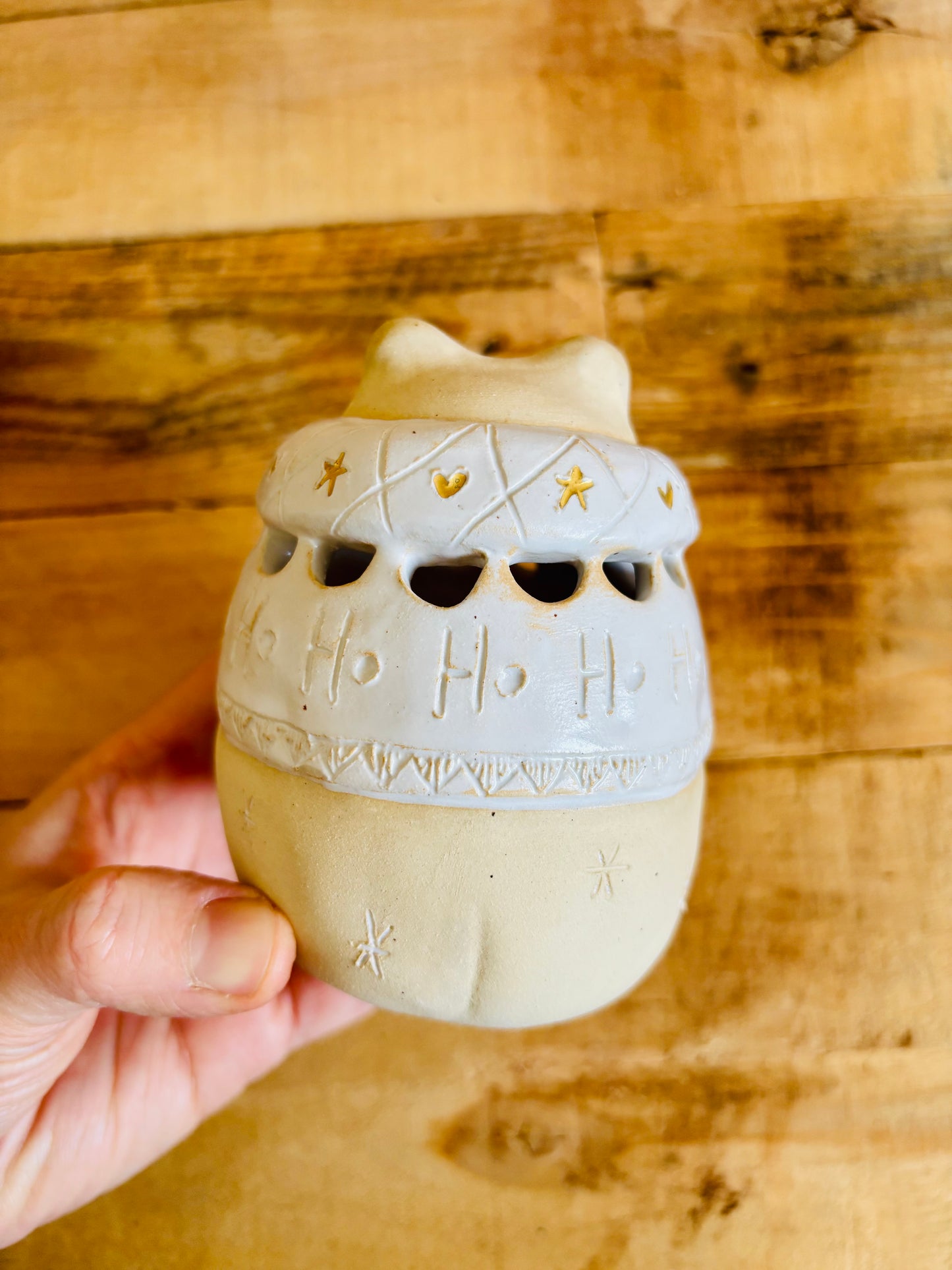 Ours polaire - photophore blanc et or 12