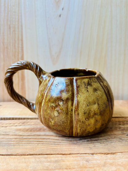 Tasse citrouille marron et vert - 3