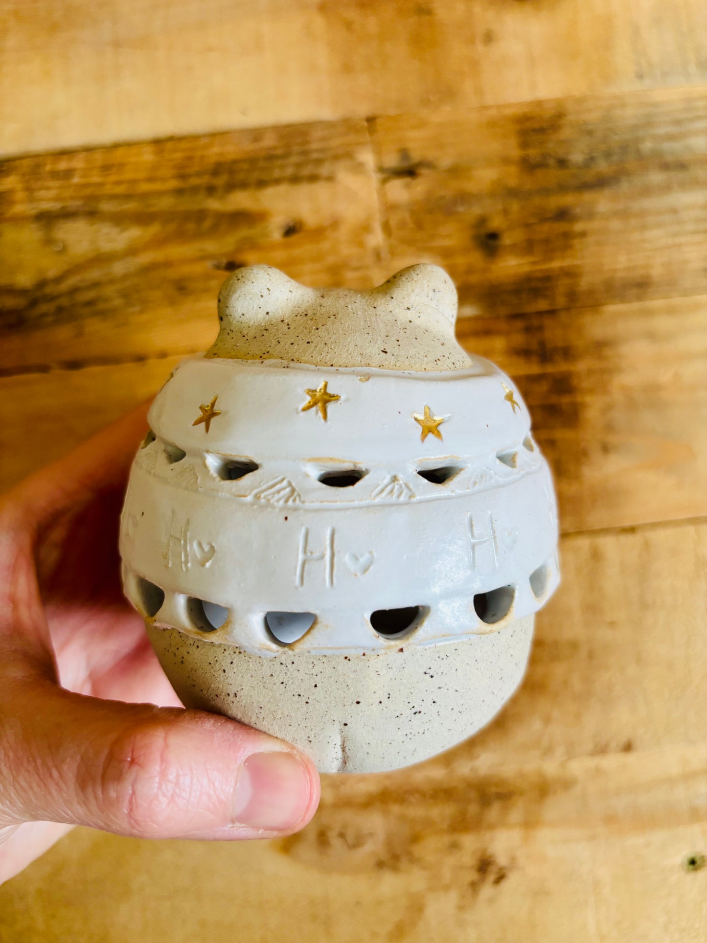 Précommande - Ours polaire - photophore blanc et or 20