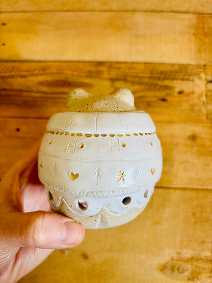 Ours polaire - photophore blanc et or 4