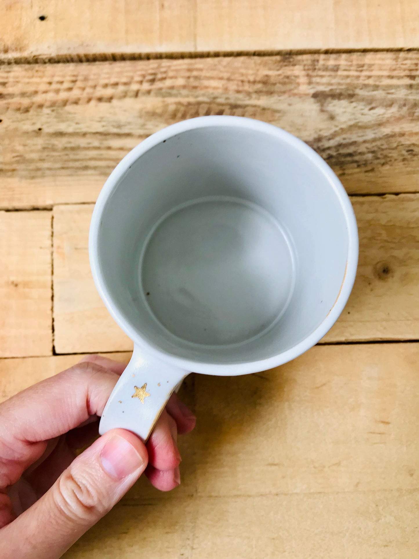 Tasse chapeau de sorcière - blanc et or - 1