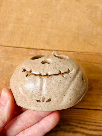 Citrouille murale beige moucheté et or - 1