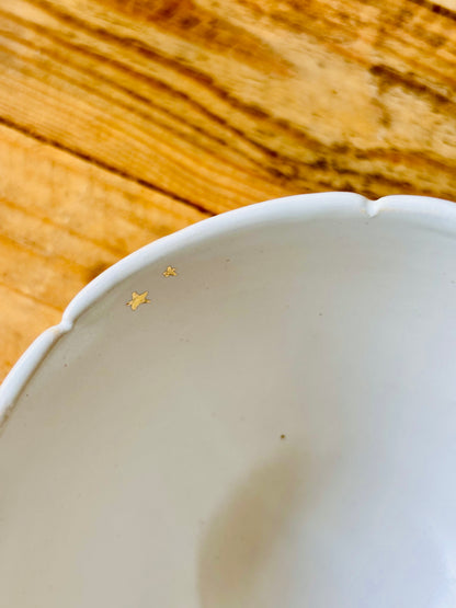 Bol citrouille blanc et or - 2 imparfait