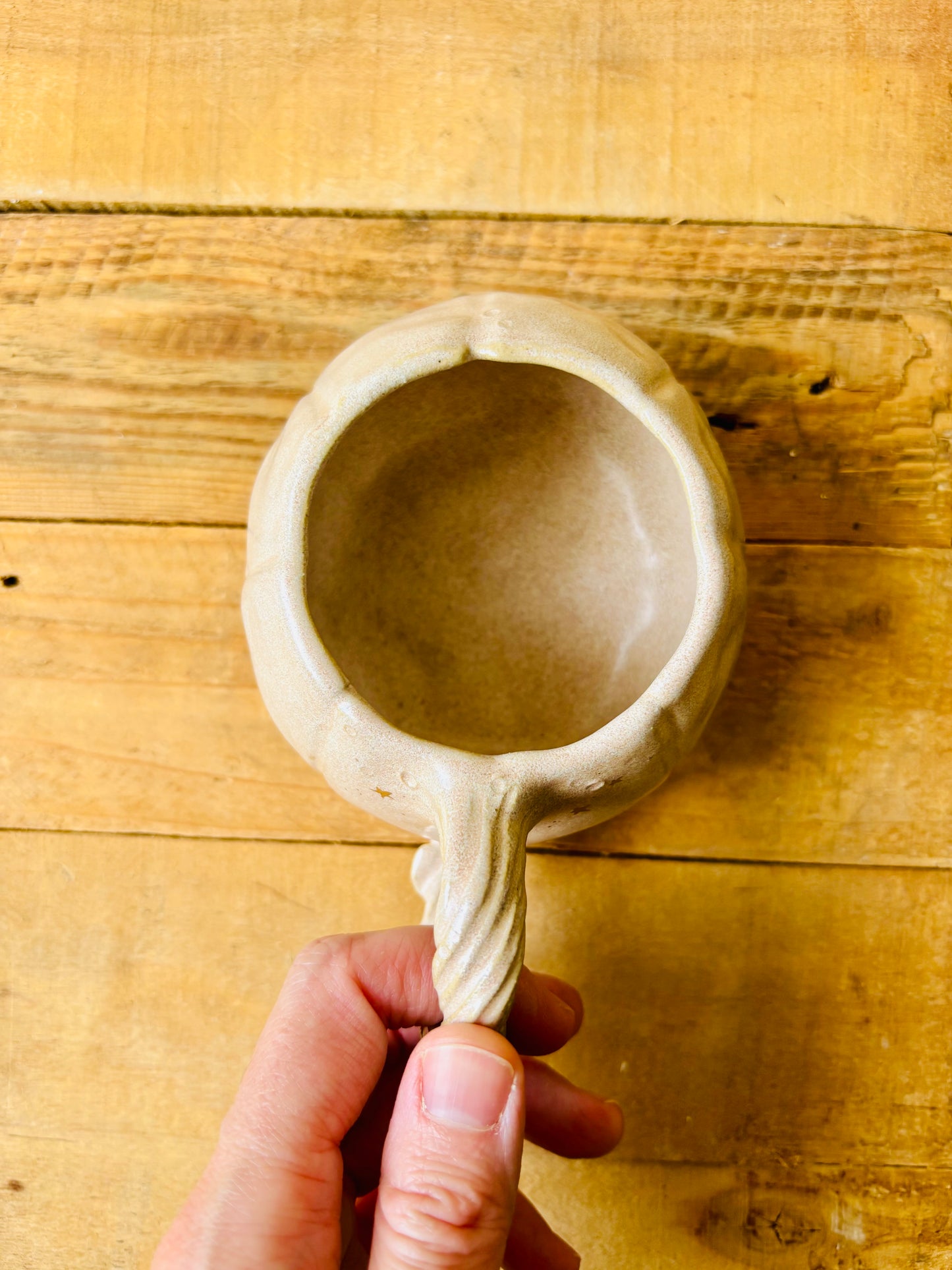 Tasse citrouille beige moucheté et or - 4