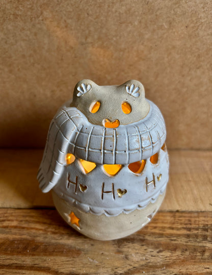 Ours polaire - photophore blanc et or 17