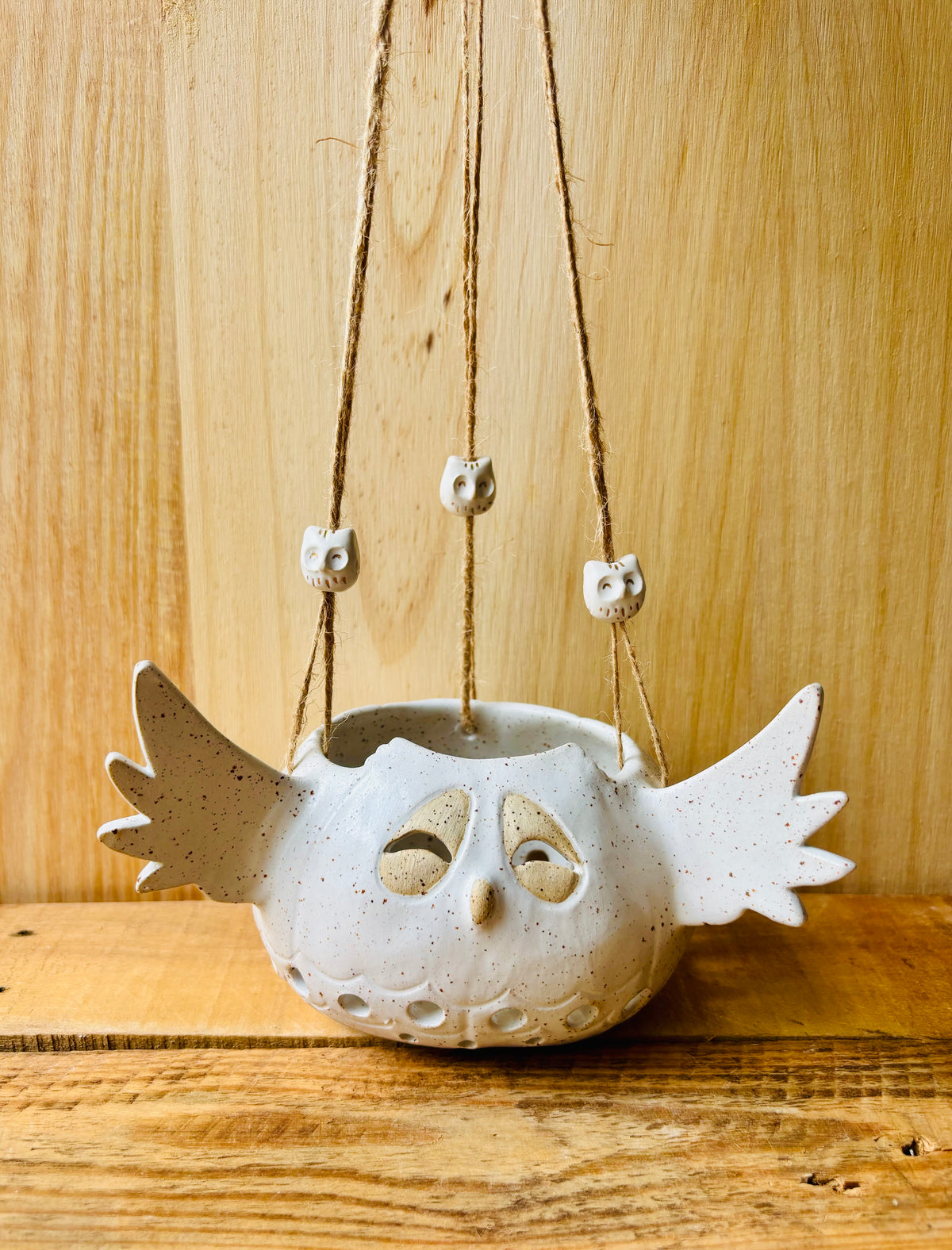 OTIS  - suspension photophore blanc moucheté et or - 1