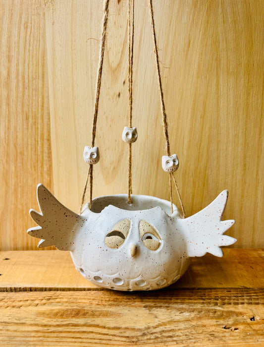 OTIS  - suspension photophore blanc moucheté et or - 1