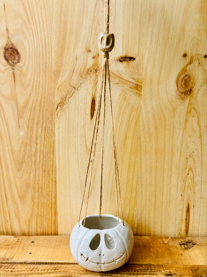 PATRICK  - suspension photophore blanc et beige moucheté et or - 4