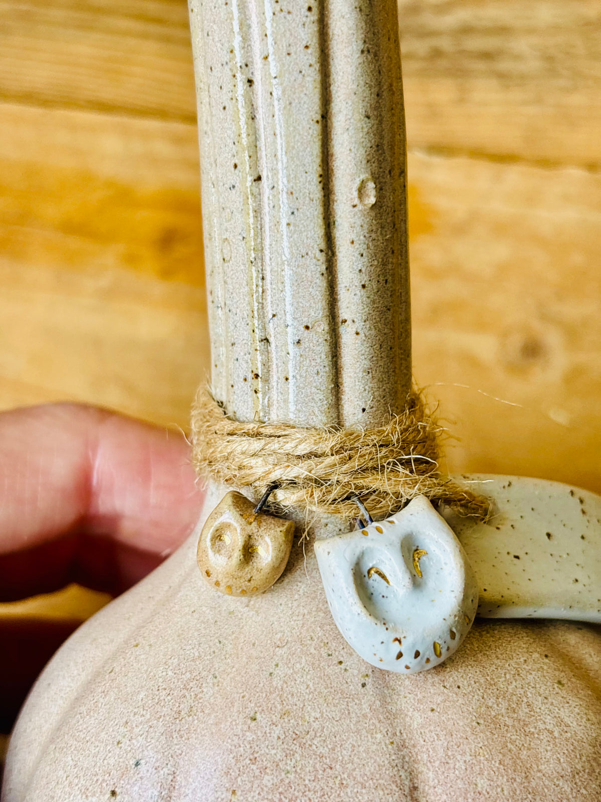 VASE - fiole beige moucheté - 2