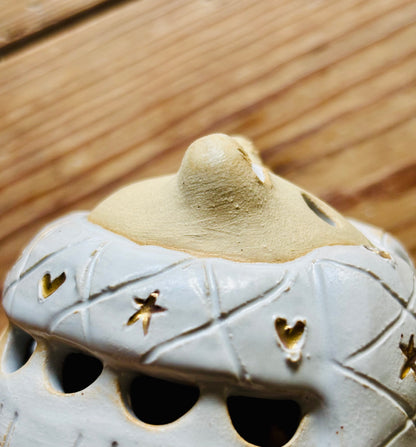 Ours polaire - photophore blanc et or 12