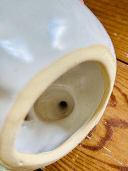 Théière citrouille - photophore blanc et or - 2 - imparfaite