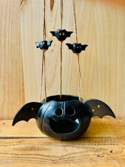 BARTOK  - suspension photophore noir et doré - 1