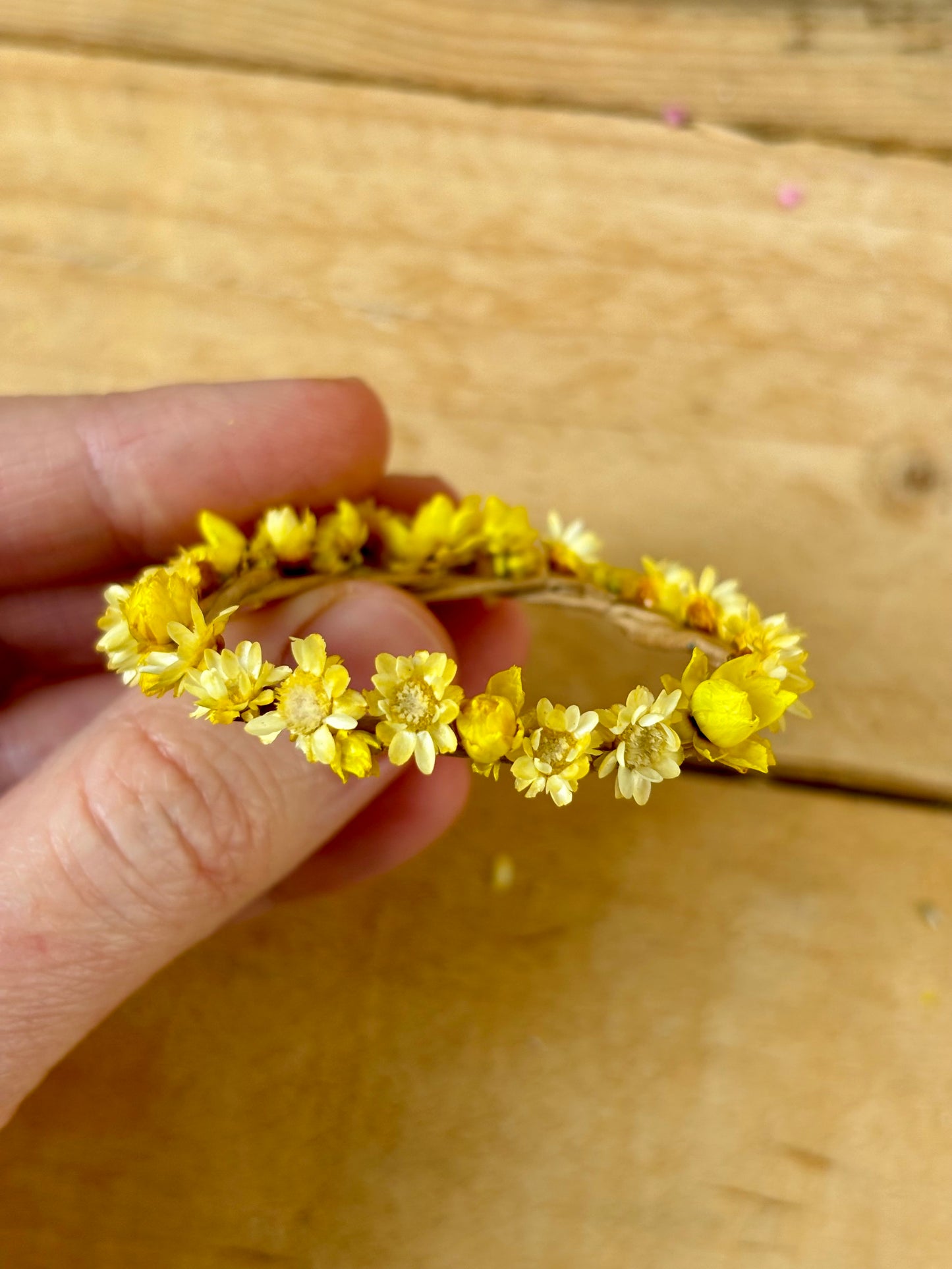 Petite couronne de fleurs séchées - 5