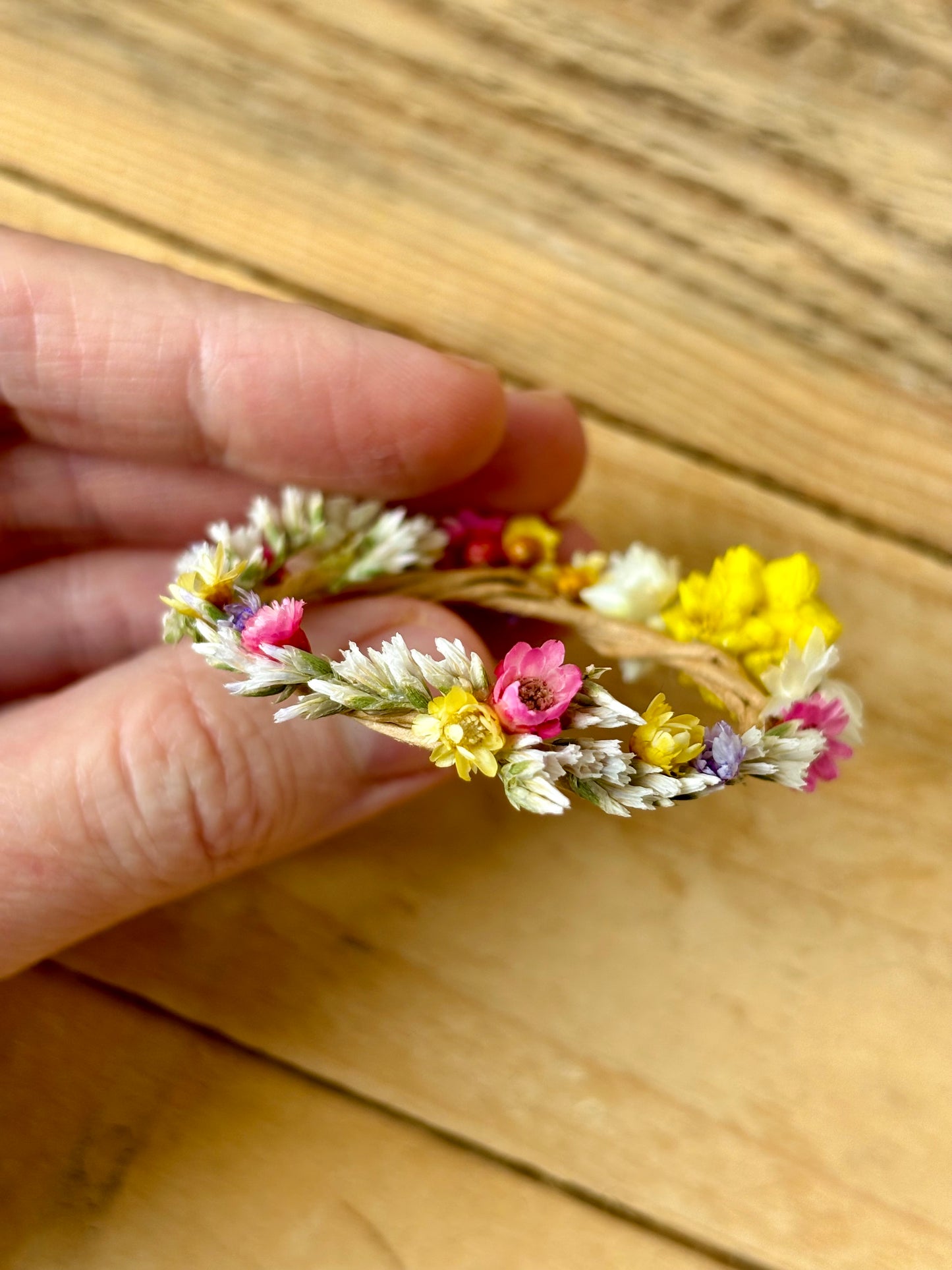 Petite couronne de fleurs séchées - 4