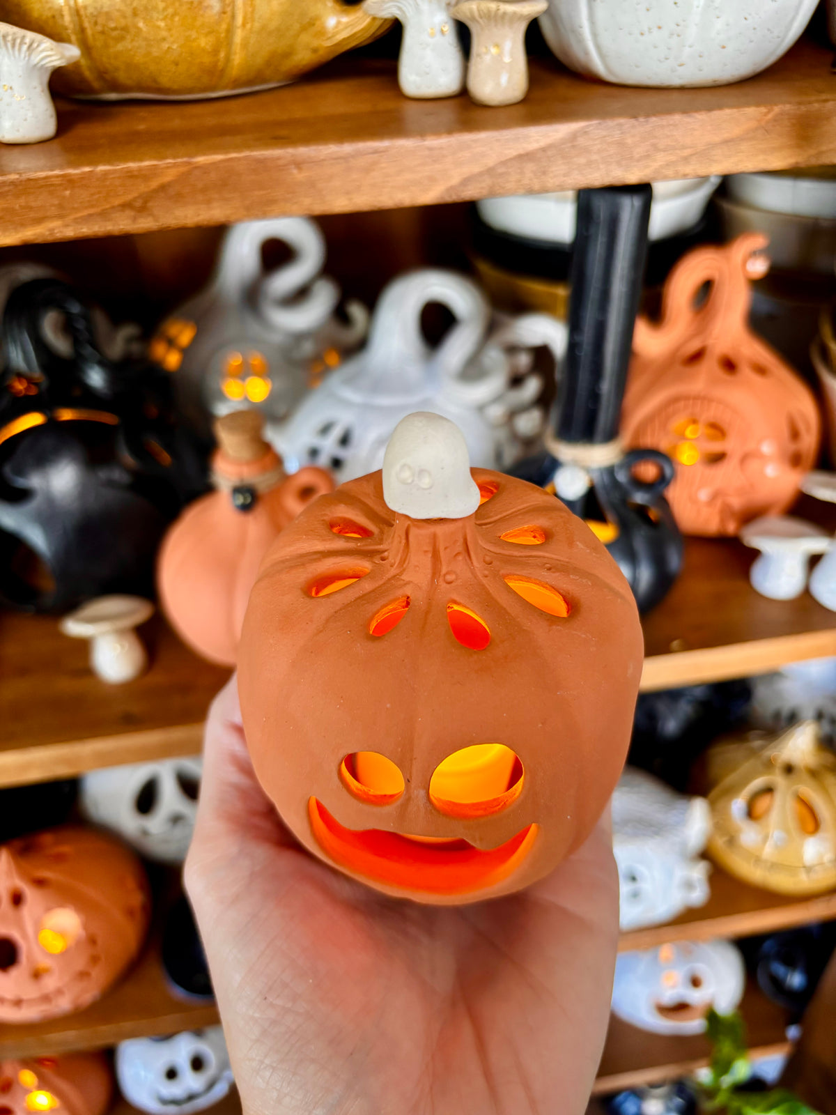 SUZIE - orange tealight holder