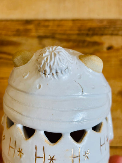 Ours polaire - photophore blanc et or 25