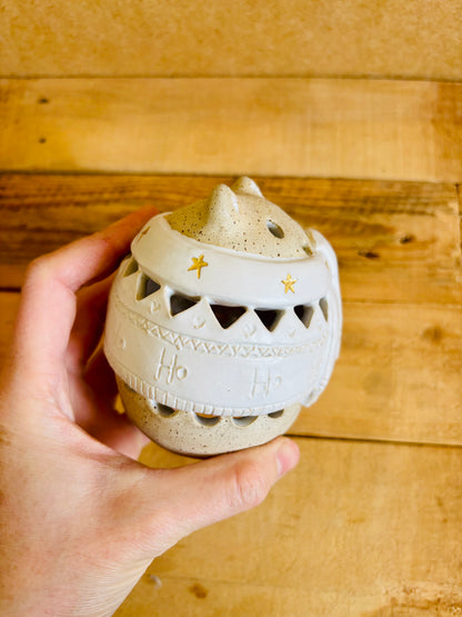 Ours polaire - photophore blanc et or 6