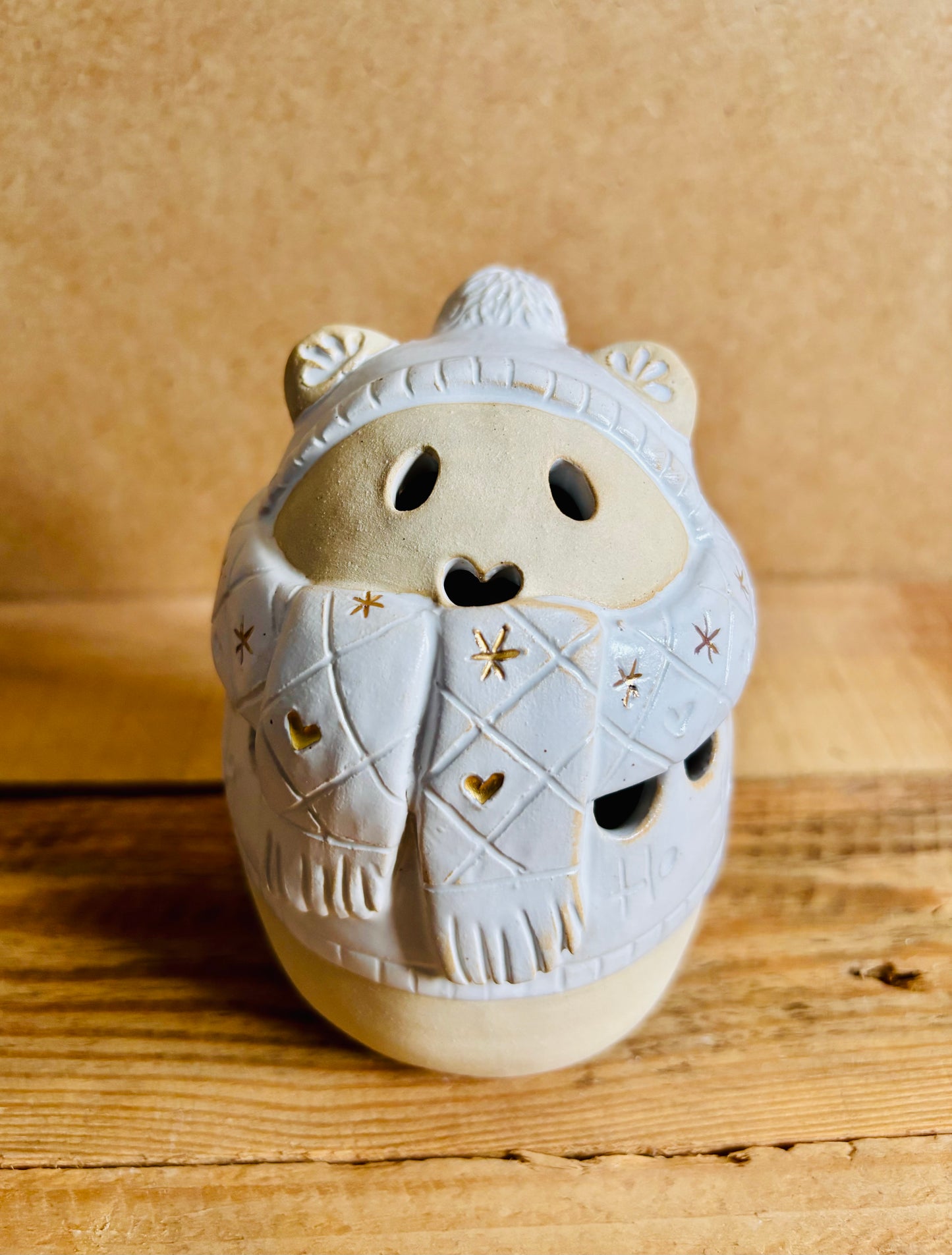 Ours polaire - photophore blanc et or 29