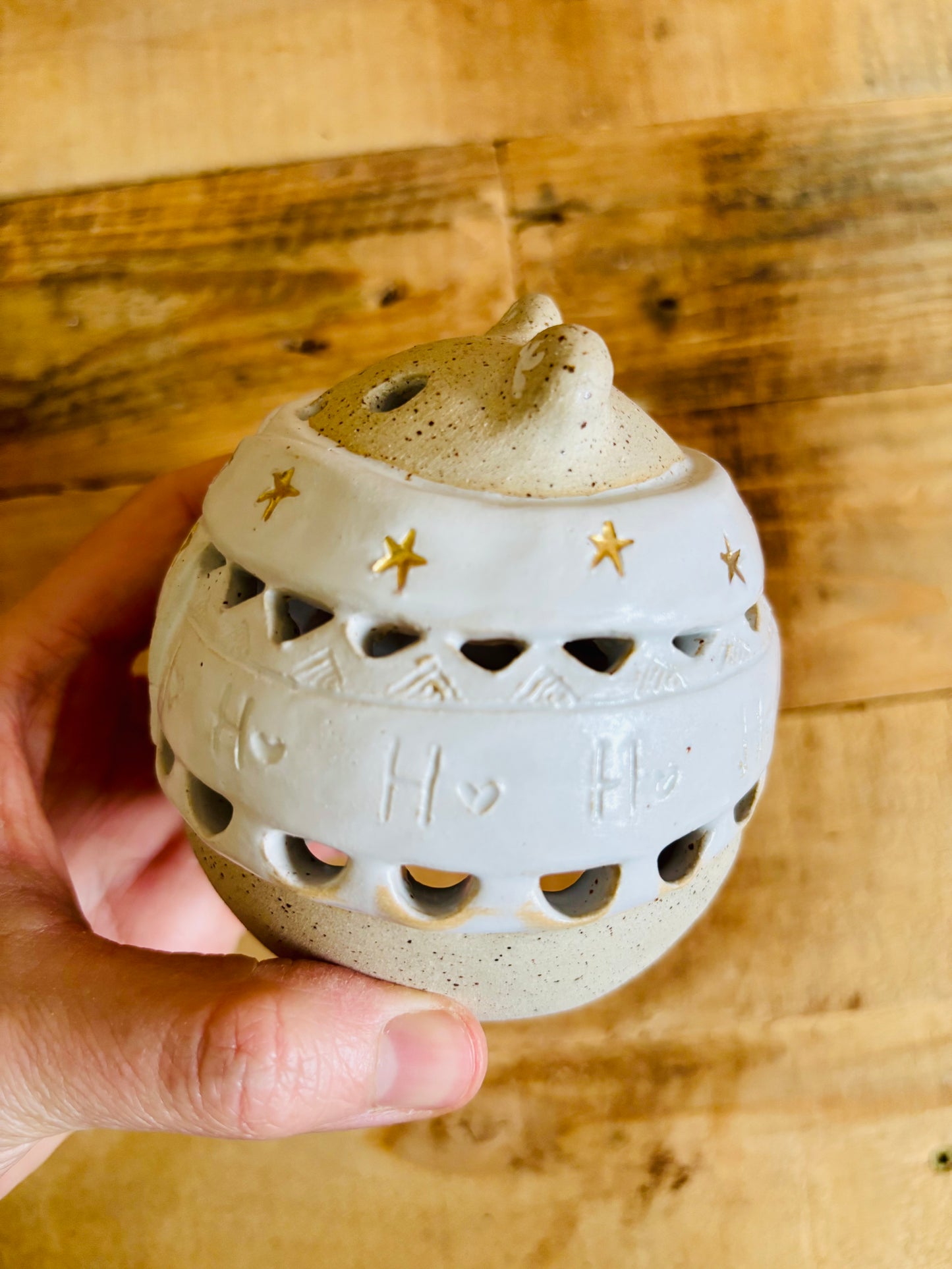 Précommande - Ours polaire - photophore blanc et or 20