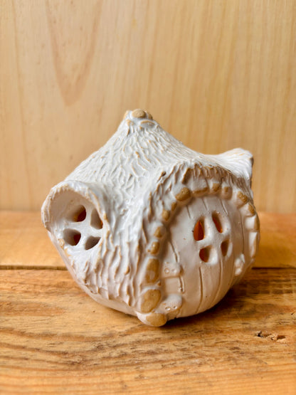 Maison Hobbit - photophore blanc 19