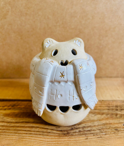 Ours polaire - photophore blanc et or 11